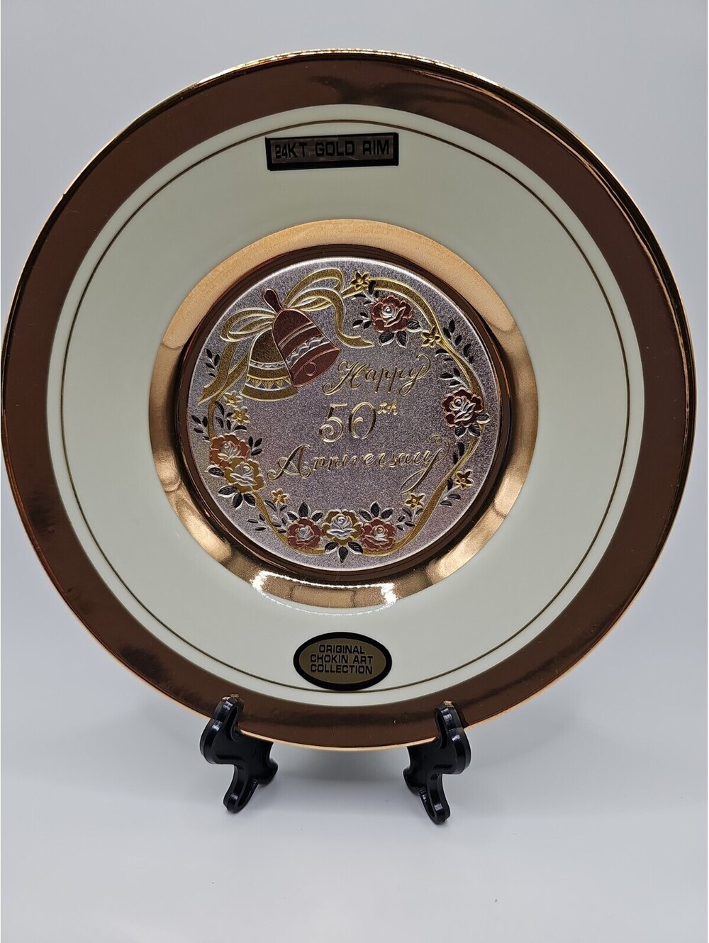 Dynasty Gallery Original Chokin Collection Happy 30th Anniversary 24KT Gold Rim